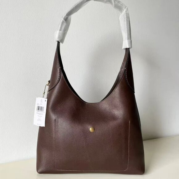 Coach Brooklyn Shoulder Bag 28 – Brass/Maple | NWT with Dust Bag - Picture 2 of 9